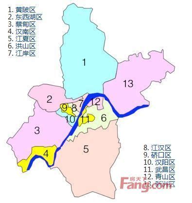 武汉行政地图图片
