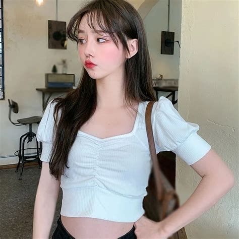 Square Neck Short Sleeve Top – coolfairy