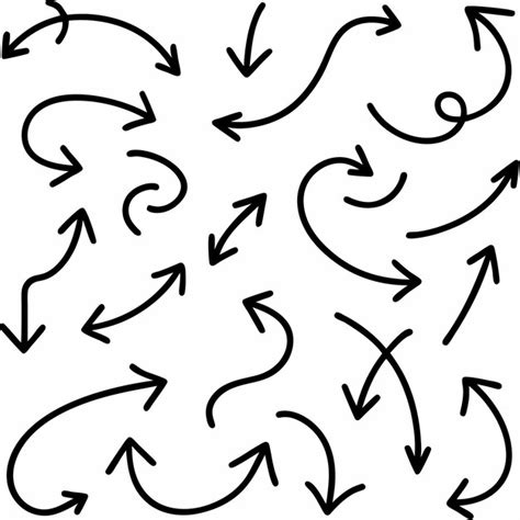 Handdrawn arrows in different directions and styles | Premium Vector
