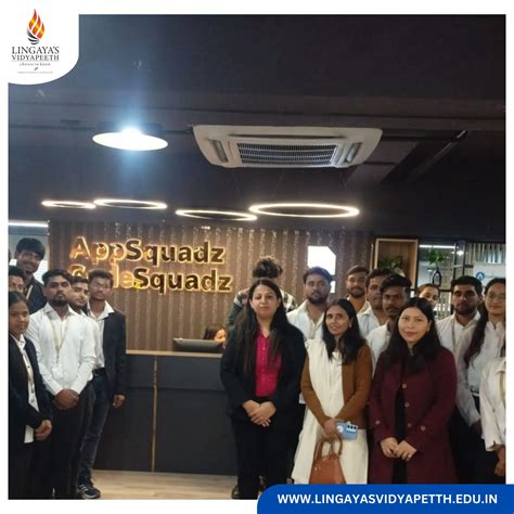 Industrial Visit @ AppSquadz - Lingaya's Vidyapeeth