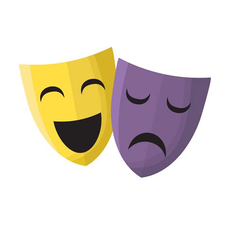 Comedy and tragedy theater masks 23608685 PNG