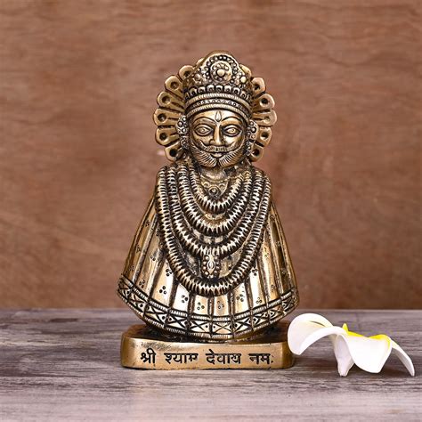 Brass Lord Khatu Shyam Idol (5 Inch) – Vedansh Craft