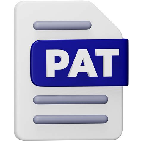 formato de archivo pat icono isométrico de representación 3d. 15081228 PNG