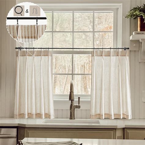 Amazon.com: LIMON HOME Kitchen Curtains for Small Window,Cafe Curtains ...