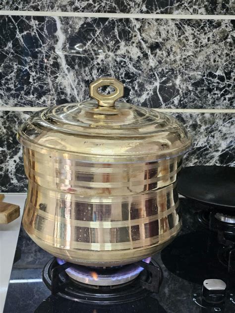 Traditional Brass Idli Pathram (Cooker/Maker/Steamer) Polished | Zishta