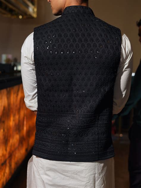 Black Heavy Embroidery Jacket – Hatheli