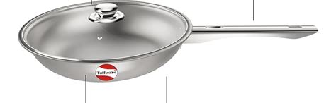 Buy Tuffwaire Heavy Stainless Steel Frying Pan | SAS Induction Bottom ...