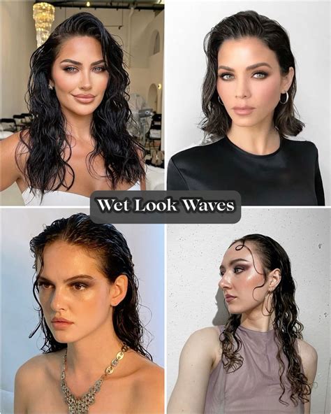 Wet looks waves in 2025 | Wet look hair, Hair waves, Trendy hairstyles