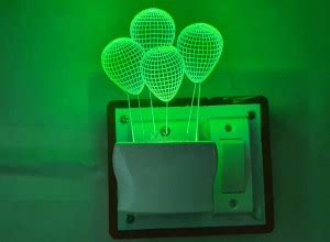 KAT 4 Balloon 3D illusion light night light for 7 colour led changing ...