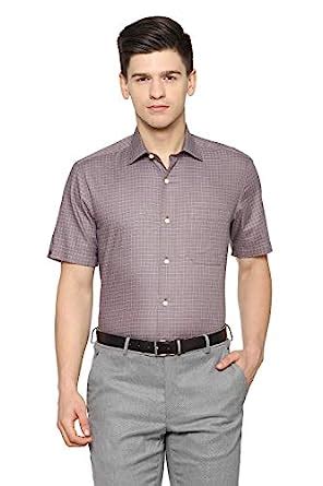 Louis Philippe Men's Checkered Regular fit Formal Shirt (LPSHMCLP668346 ...