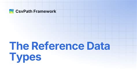 Image result for Reference Data Types