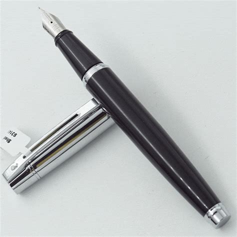 Sheaffer 9314 Black Color Body With Silver Cap Medium Nib Converter ...