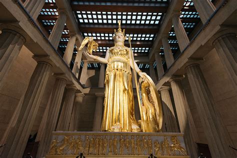 Statue Of Athena Inside The Parthenon