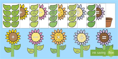 Maths Vocabulary Flower Display Pack Arabic/English - Maths Vocabulary ...