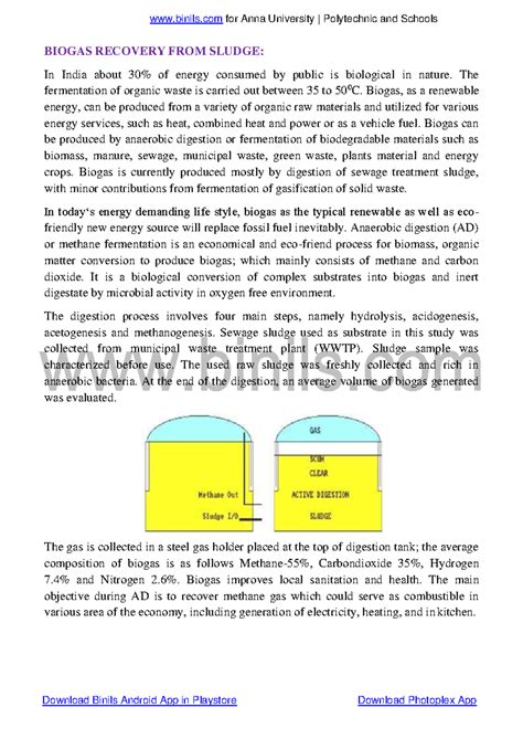 EN8592 UNIT 5 Biogas Recovery - BIOGAS RECOVERY FROM SLUDGE: In India ...