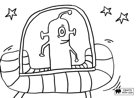 Image result for Alien Spaceship Coloring Pages