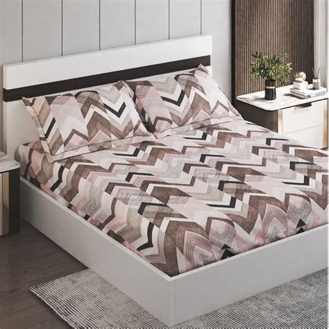 Buy Corsica Juniper Microfibre Printed 3Pcs Queen Bedsheet Set from ...