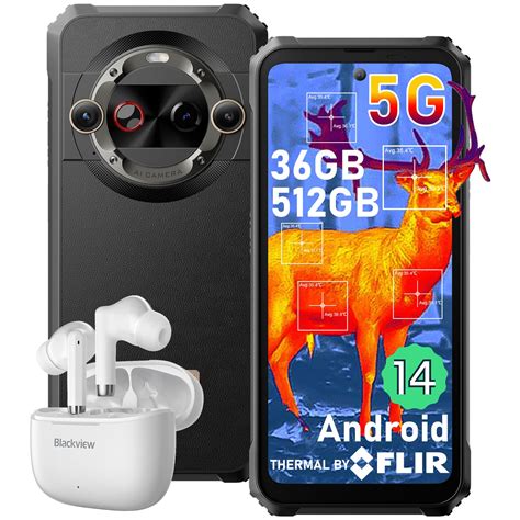 Blackview Bl9000 Pro 5g Rugged Smartphone Unlocked Flir Thermal Imaging ...