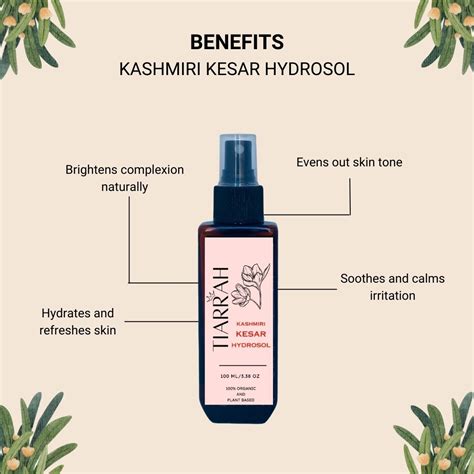 Tiarrah Kashmiri Kesar Hydrosol: Experience Exotic Natural Hydration ...