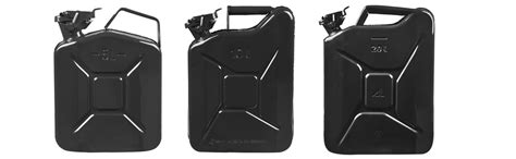 Fuel Mate 20 Liter Black Metal Jerry Can, 14 Inch x 6 Inch x 18 Inch ...