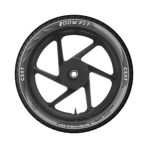 Ceat Zoom X3 90/90-17 49P Tubeless Bike Tyre, Black : Amazon.in: Sports ...
