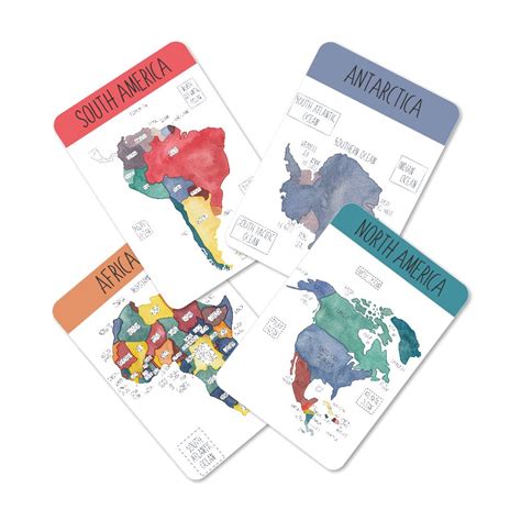 World Continents And Oceans Flahscards – Buy Now at My Baby Babbles
