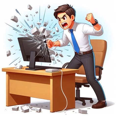 Image result for Gamer Breaking Computer