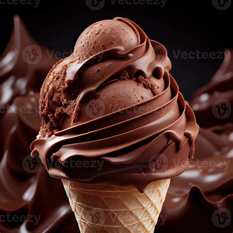 Chocolate Ice Cream Background
