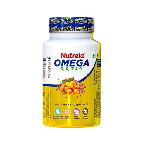 NUTRELA Patanjali 1500 mg Omega 3 6 7 9 for Men & Women - 60 Veg ...