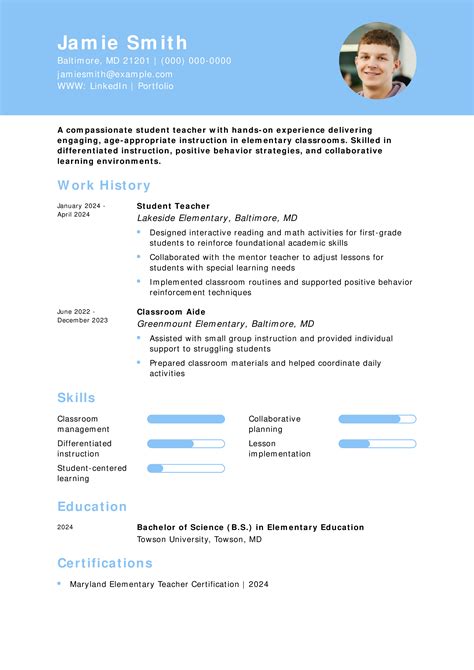 22 Best Student Teacher Resume Examples and Templates for 2025 ...