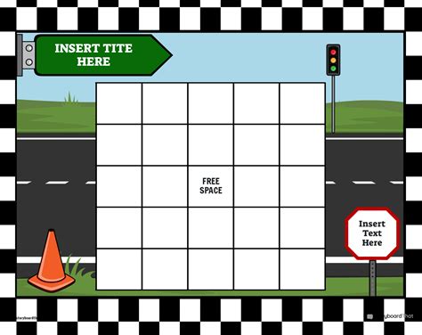 Free Race Car-Themed Bingo Activity Storyboard