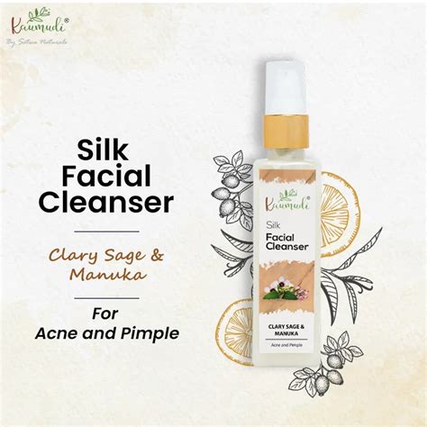Silk Facial Cleanser With Clary Sage & Manuka for Acne & Pimples ...