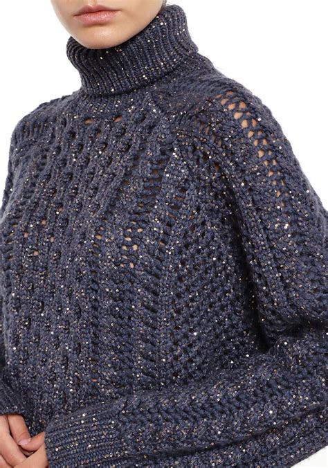 Свитер Brunello Cucinelli MPA361103 цвет синий - купить в интернет ...