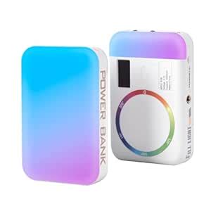 Magnetic RGB Camera Light, 2500 to 9000K Dimmable Panel Lamp RGB Video ...