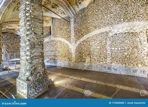 Chapel of Bones in Royal Church of St. Francis, Evora, Alentejo ...
