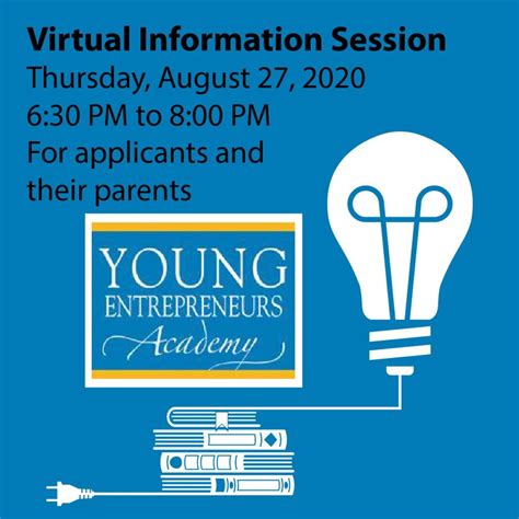 Young Entrepreneurs Academy (YEA!) Information Session on Thursday ...