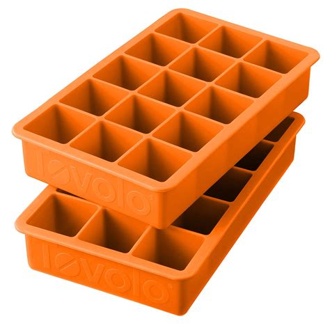 Orange Silicone Perfect Cube Ice Cube Trays | Storables