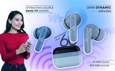 pTron Newly Launched Zenbuds 1 ANC Earbuds, 28dB Active Noise ...