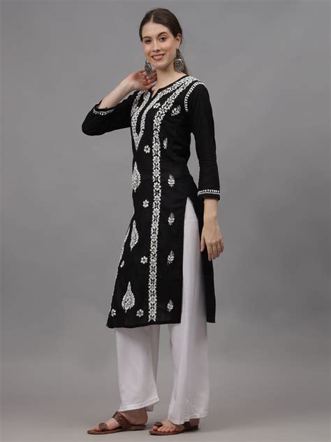 Seva Chikan Hand Embroidered Cotton Lucknowi Chikankari Kurta