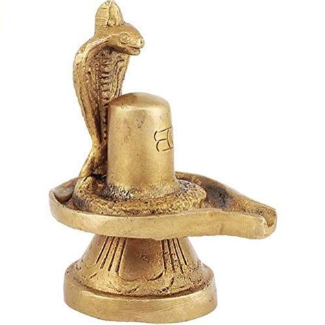 Buy Meher Brass Small Shiva Lingam Statue Decorative Showpiece Online ...