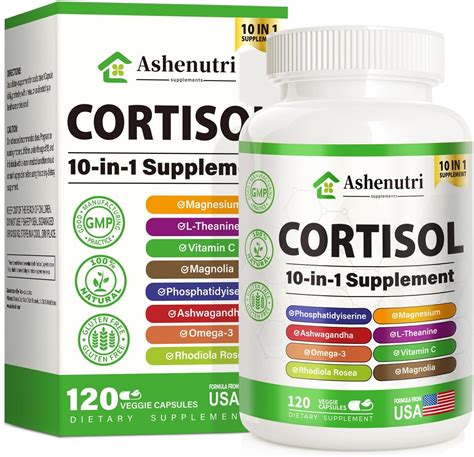 Amazon.com: Ashenutri 10-in-1 Cortisol Supplement with Magnesium,Ashwagandha,Rhodiola Rosea,L ...