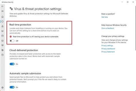 Image result for Disable Virus Protection Windows 11