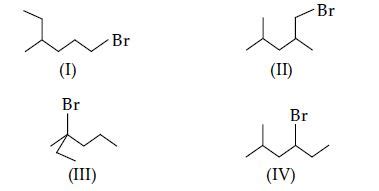 Arrange the following alkyl bromides in decreasing order of rates of ...
