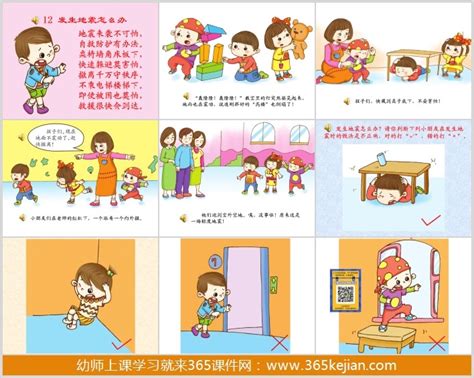 幼儿园安全教育《发生地震怎么办》有声PPT课件下载,ppt课件 - 365课件网