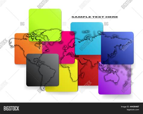 Colorful World Map Vector 的图像结果