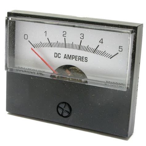 0 - 5 Amp DC Analog Panel Meter, 2 Inch Meter
