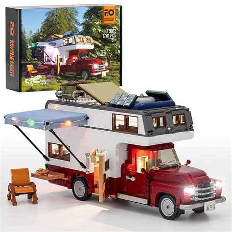 FUNWHOLE Lighting Camper-Van Building Set - Camper Vehicles ...