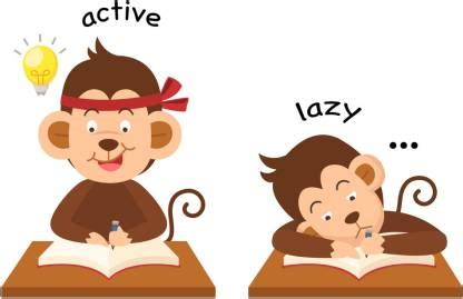 difference between active and lazy kids learning charts premium posters ...