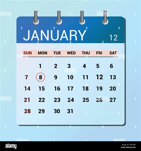 January Clipart Vectors