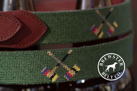 Custom needlepoint croquet mallet belt for the preppy lifestyle ...